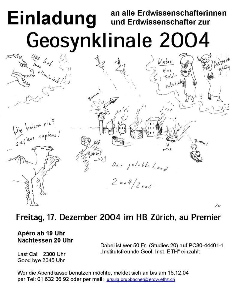 Einladung Geosynklinale 2004